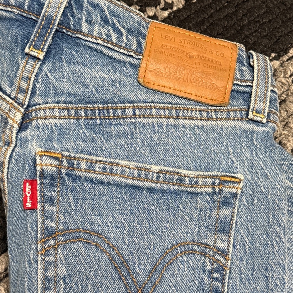 Levi’s Ribcage Straight Ankle Women’s Sz 25 Classic BIG E Preppy Y2K Casual - Picture 6 of 11